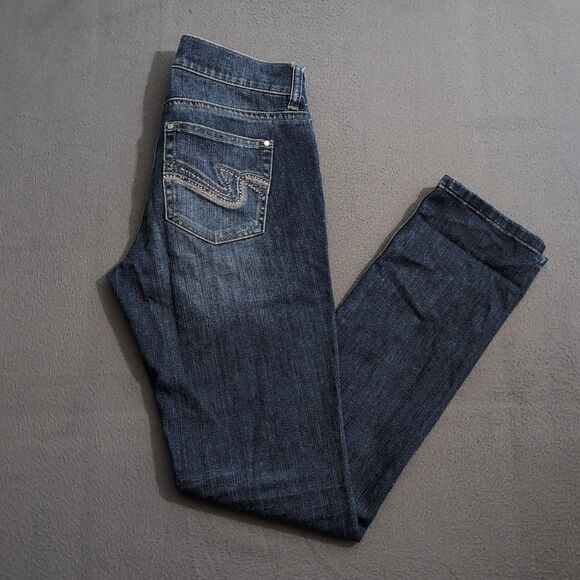 WHBM Women 0R Noir Dark Wash Low Rise Slim Ankle Distressed Jeans - Picture 2 of 13